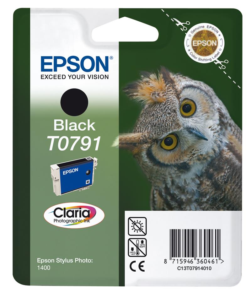 Epson Owl inktpatroon Black T0791 Claria Photographic Ink