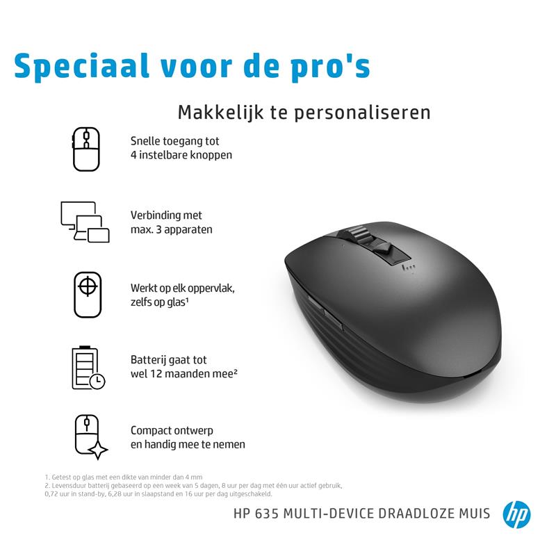 HP 635 draadloze muis voor meerdere apparaten