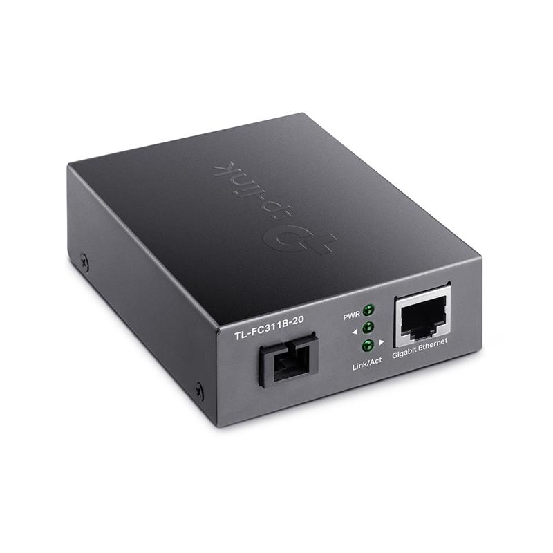 TP-Link TL-FC311B-20 netwerk media converter 1000 Mbit/s 1550 nm Single-mode Zwart