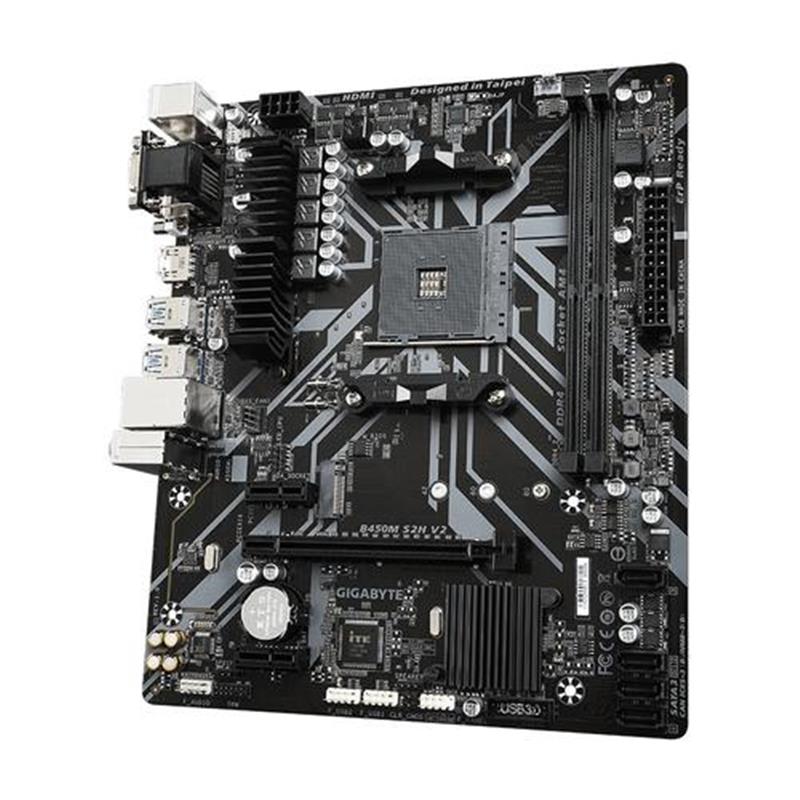 Gigabyte B450M S2H V2 moederbord AMD B450 Socket AM4 micro ATX