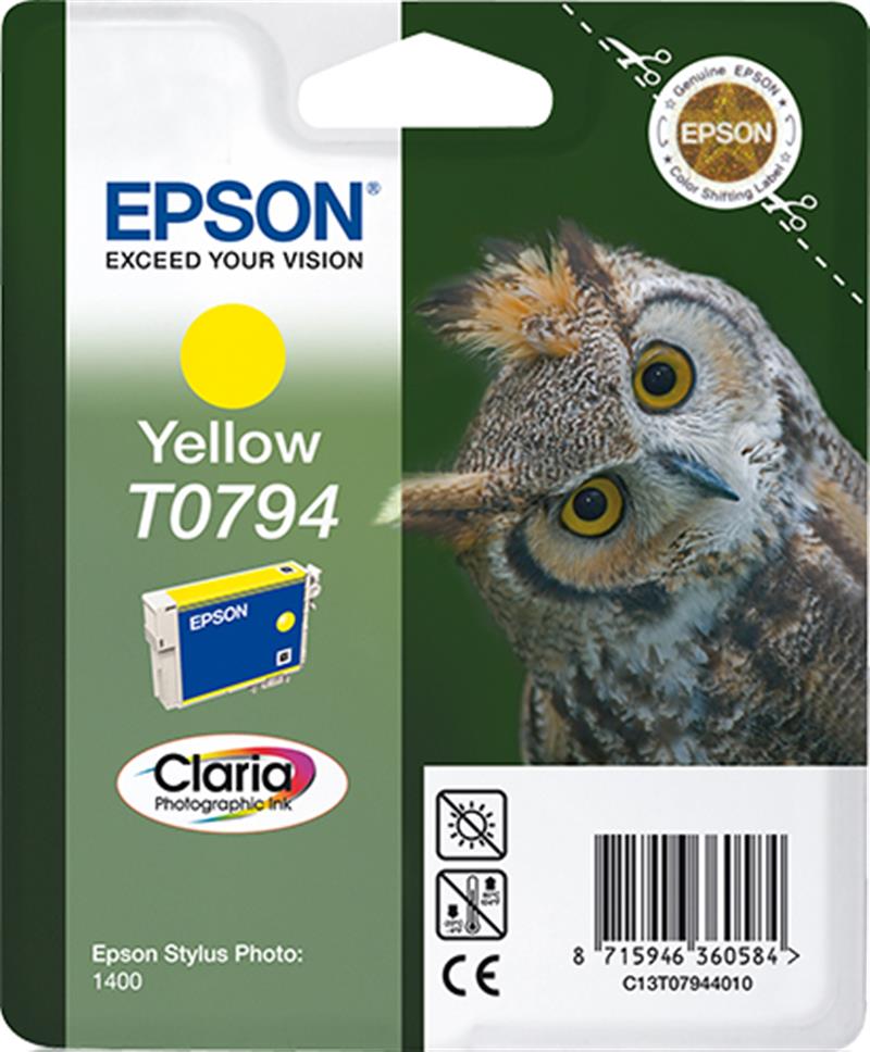 Epson Owl inktpatroon Yellow T0794 Claria Photographic Ink