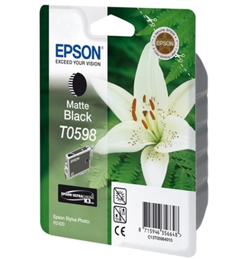 Epson Lily inktpatroon Matte Black T0598 Ultra Chrome K3