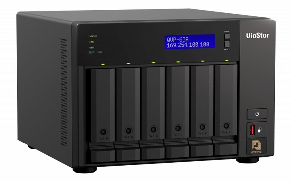 QNAP QVP-63A data-opslag-server NAS Tower Ethernet LAN Zwart i3-8100T