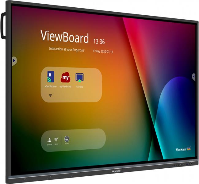 Viewsonic IFP7550-3 interactive whiteboards & accessories 190,5 cm (75"") 3840 x 2160 Pixels Touchscreen Zwart HDMI
