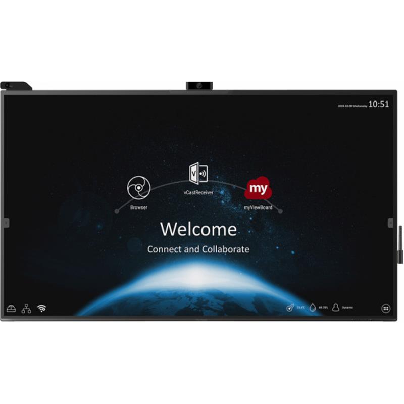 ViewBoard 70serie touchscreen - 86inch - 4K - Android 8 0 - PCAP 350 nits - incl camera mic - 2x10W sub 15W