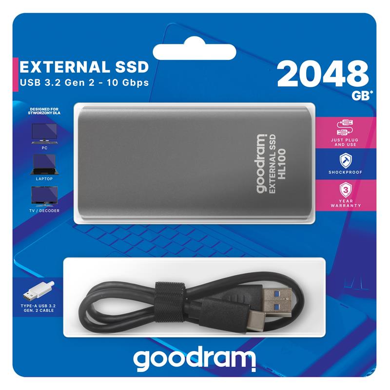 Goodram HL100 2048 GB Grijs