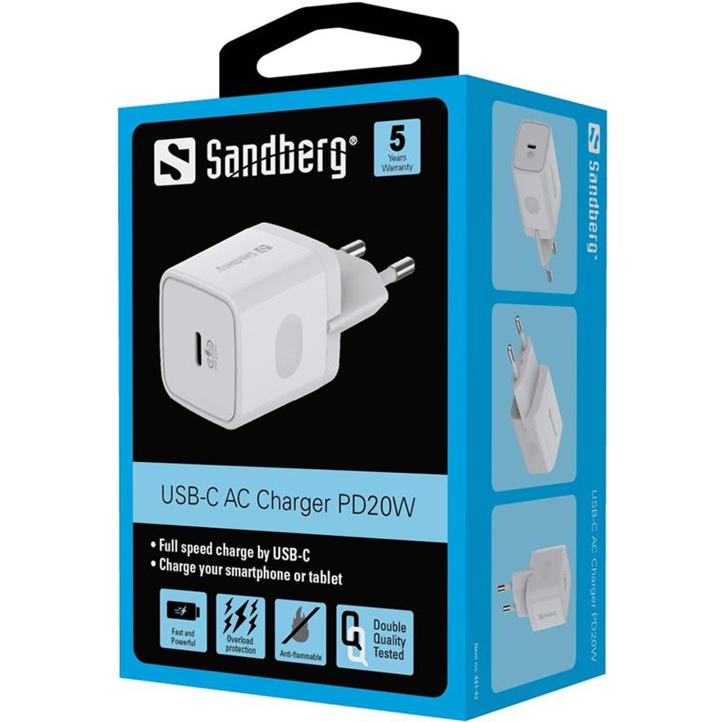 Sandberg 441-42 oplader voor mobiele apparatuur Wit Binnen