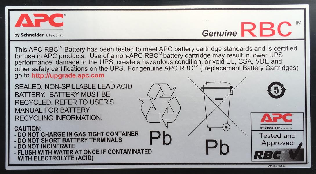 APC Batterij Vervangings Cartridge RBC5