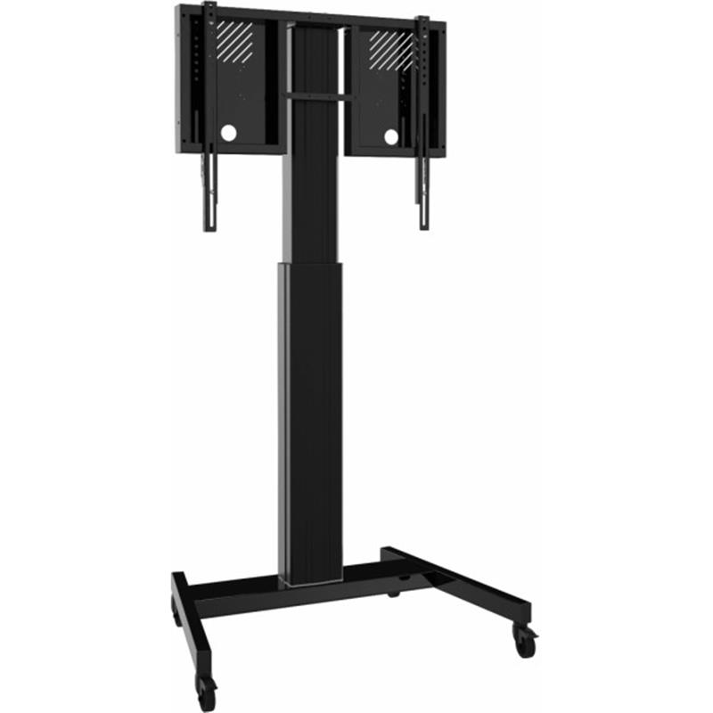 Movable trolley for 42 inch to 86 inch screen - Motorized highed injustable