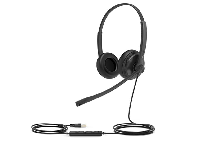 Yealink UH34 Lite Headset Bedraad Hoofdband Oproepen/muziek Zwart