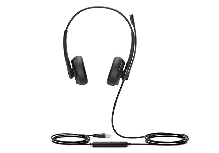 Yealink UH34 Lite Headset Bedraad Hoofdband Oproepen/muziek Zwart