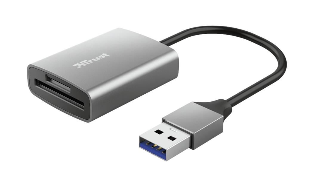 Trust Dalyx geheugenkaartlezer USB 3.2 Gen 1 (3.1 Gen 1) Aluminium