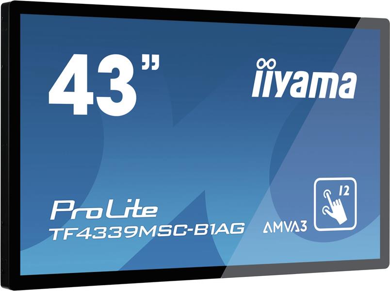 iiyama ProLite TF4339MSC-B1AG touch screen-monitor 109,2 cm (43"") 1920 x 1080 Pixels Multi-touch Multi-gebruiker Zwart