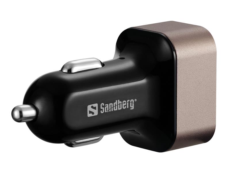 Sandberg 441-43 oplader voor mobiele apparatuur Zwart, Grijs Auto