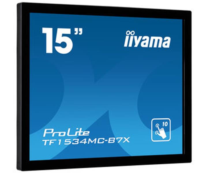 iiyama ProLite TF1534MC-B7X touch screen-monitor 38,1 cm (15"") 1024 x 768 Pixels Multi-touch Multi-gebruiker Zwart