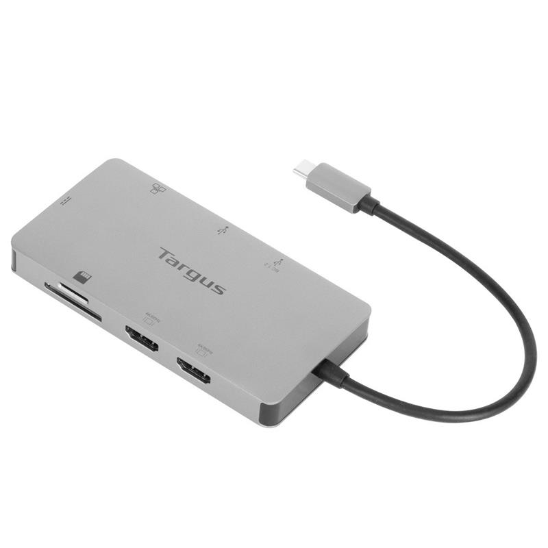Targus DOCK423EU notebook dock & poortreplicator Bedraad USB 3.2 Gen 1 (3.1 Gen 1) Type-C Zilver