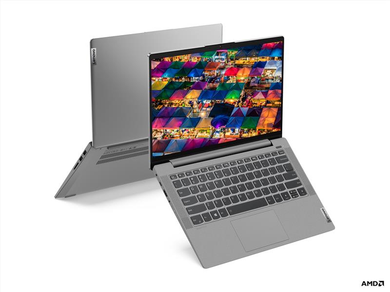 Lenovo IdeaPad 5 5700U Notebook 35,6 cm (14"") Full HD AMD Ryzen™ 7 8 GB DDR4-SDRAM 512 GB SSD Wi-Fi 6 (802.11ax) Windows 10 Home Grijs, Platina