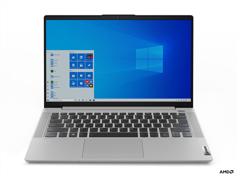 Lenovo IdeaPad 5 5700U Notebook 35,6 cm (14"") Full HD AMD Ryzen™ 7 8 GB DDR4-SDRAM 512 GB SSD Wi-Fi 6 (802.11ax) Windows 10 Home Grijs, Platina