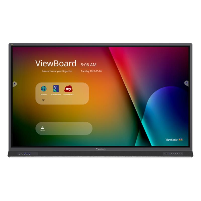 ViewBoard 52serie touchscreen - 75inch - 4K - Android 9 0 - IR 400 nits - USB-C - DP - 2x15W sub 15W array mic 4 32GB