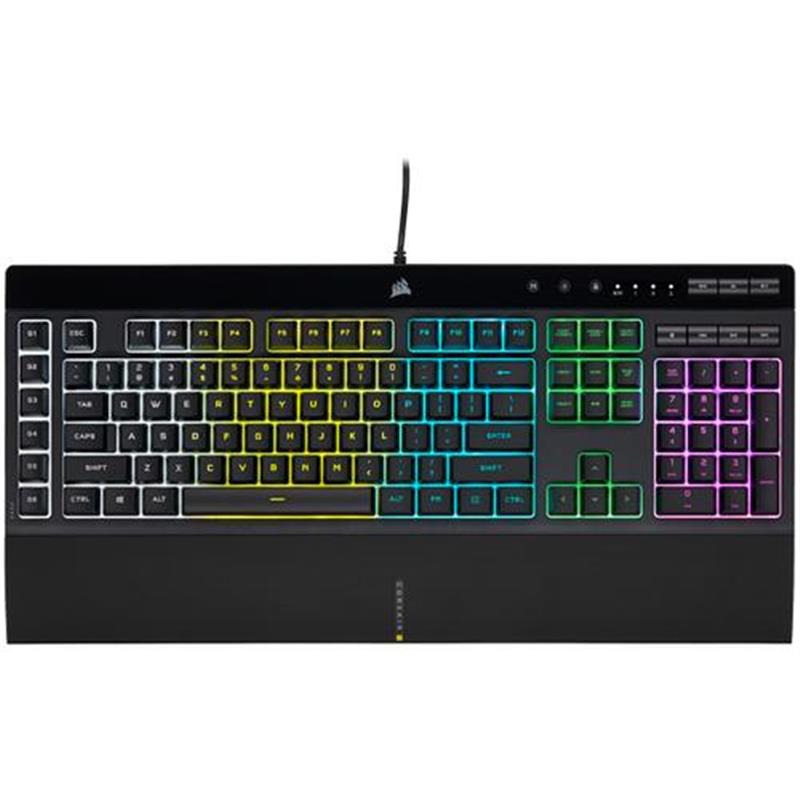 COR K55 RGB PRO Gaming Keyboard BacklitZoned RGB LED Rubberdome