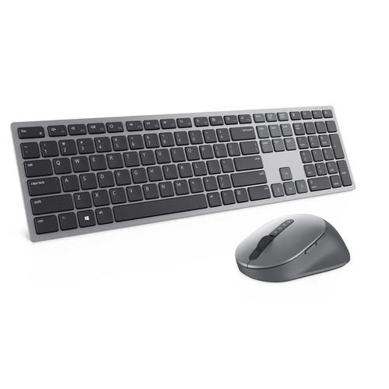 DELL KM7321W toetsenbord RF-draadloos + Bluetooth AZERTY Belgisch Grijs, Titanium