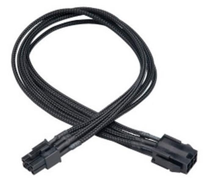 Akasa Flexa v6 black fully braided 6 pin vga psu 40cm extension cable *VGAM *VGAF