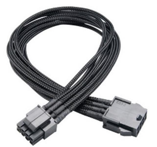 Akasa Flexa p8 black fully braided 8 pin atx psu 40cm extension cable *MBM *MBF