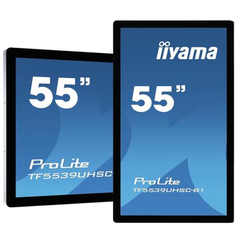 iiyama ProLite TF5539UHSC-B1AG computer monitor 139,7 cm (55"") 3840 x 2160 Pixels 4K Ultra HD LED Touchscreen Multi-gebruiker Zwart