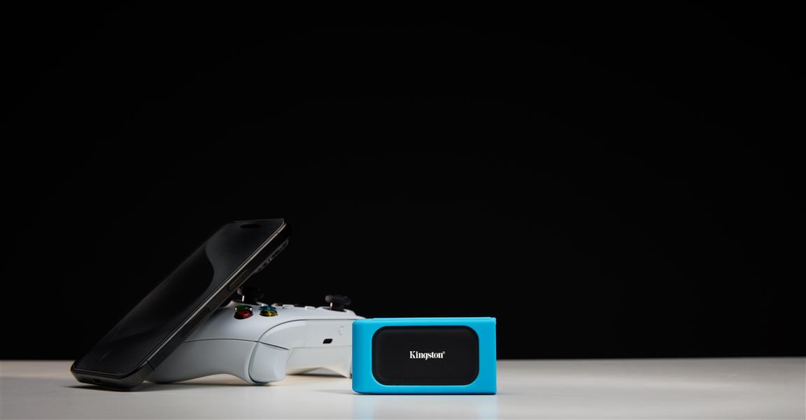 Kingston Technology 3 rubberen hoezen voor XS SSD: zwart, blauw, oranje