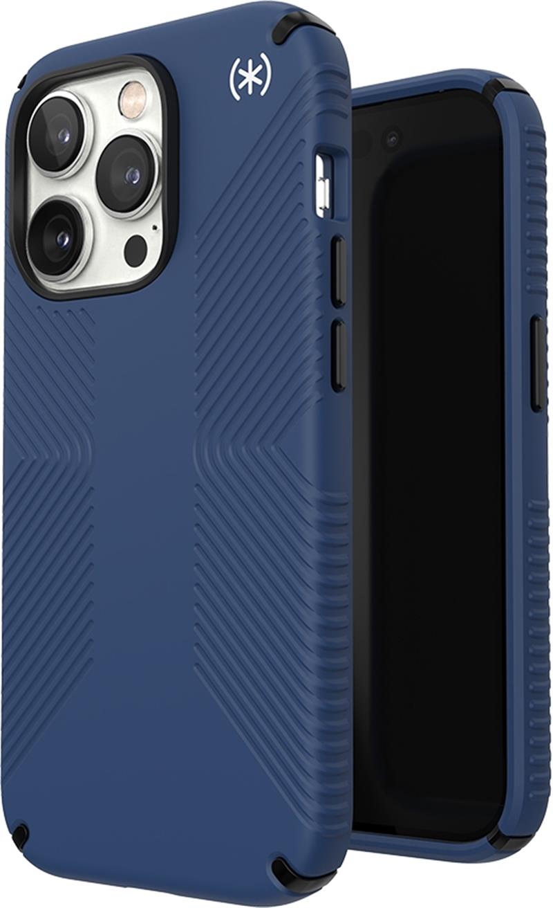 Speck Presidio2 Grip + MS Apple iPhone 14 Pro Coastal Blue - with Microban