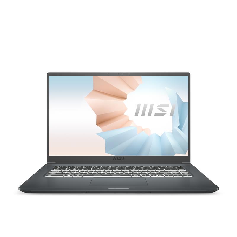 MSI Modern 15 A11ML-448NL DDR4-SDRAM Notebook 39,6 cm (15.6"") 1920 x 1080 Pixels Intel® 11de generatie Core™ i5 8 GB 256 GB SSD Wi-Fi 6 (802.11ax) Wi
