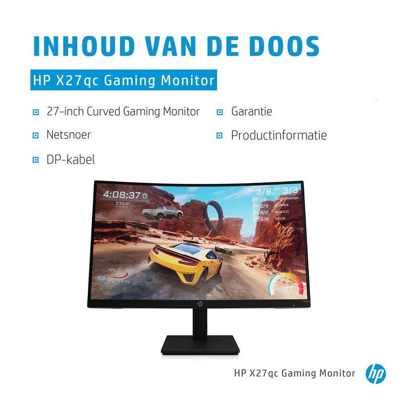 HP X27qc QHD Gaming VA 27In 16:9 2560x14