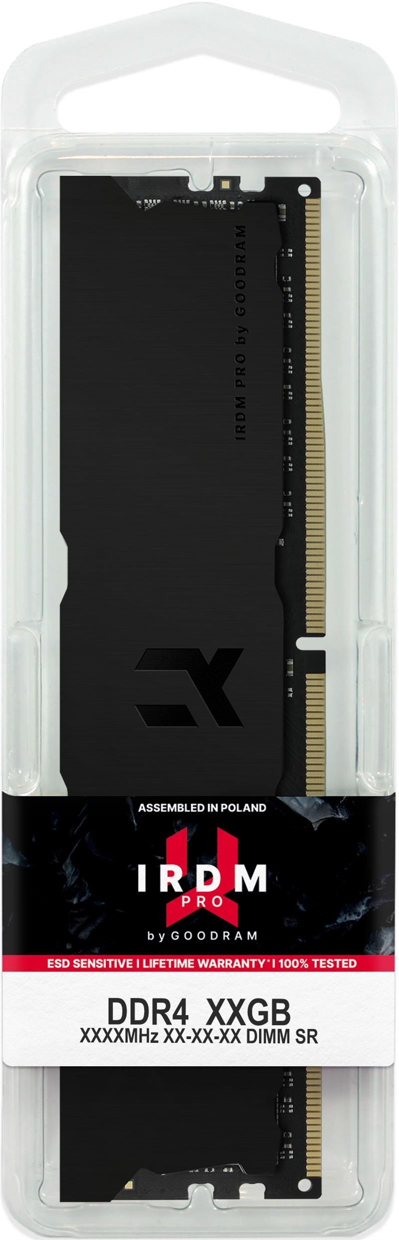 GOODRAM 2x8GB IRDM PRO DDR4 DEEP BLACK Dual Channel kit 3600MHz CL18 SR DIMM - DEEP BLACK -