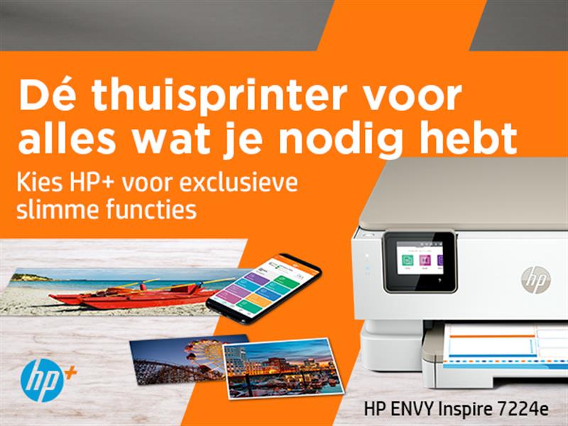 HP ENVY Inspire 7224e All-in-One printer, Kleur, Printer voor Home, Printen, kopiëren, scannen, Draadloos; Geschikt voor Instant Ink; Printen vanaf ee
