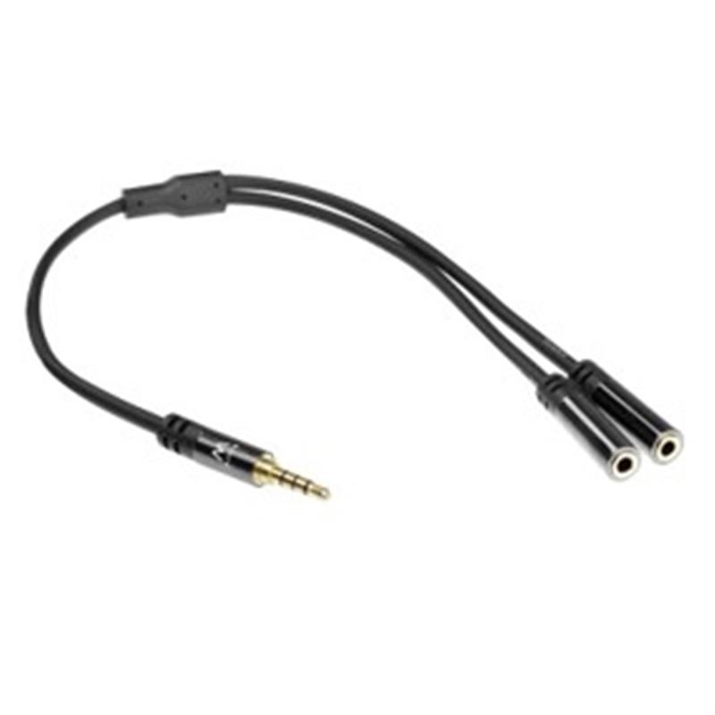 Ewent EW9238 audio kabel 3.5mm 2 x 3.5mm Zwart