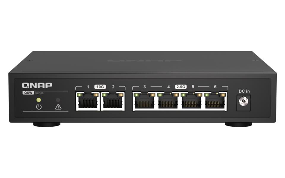 QNAP QSW-2104-2T netwerk-switch Unmanaged 2.5G Ethernet (100/1000/2500) Zwart