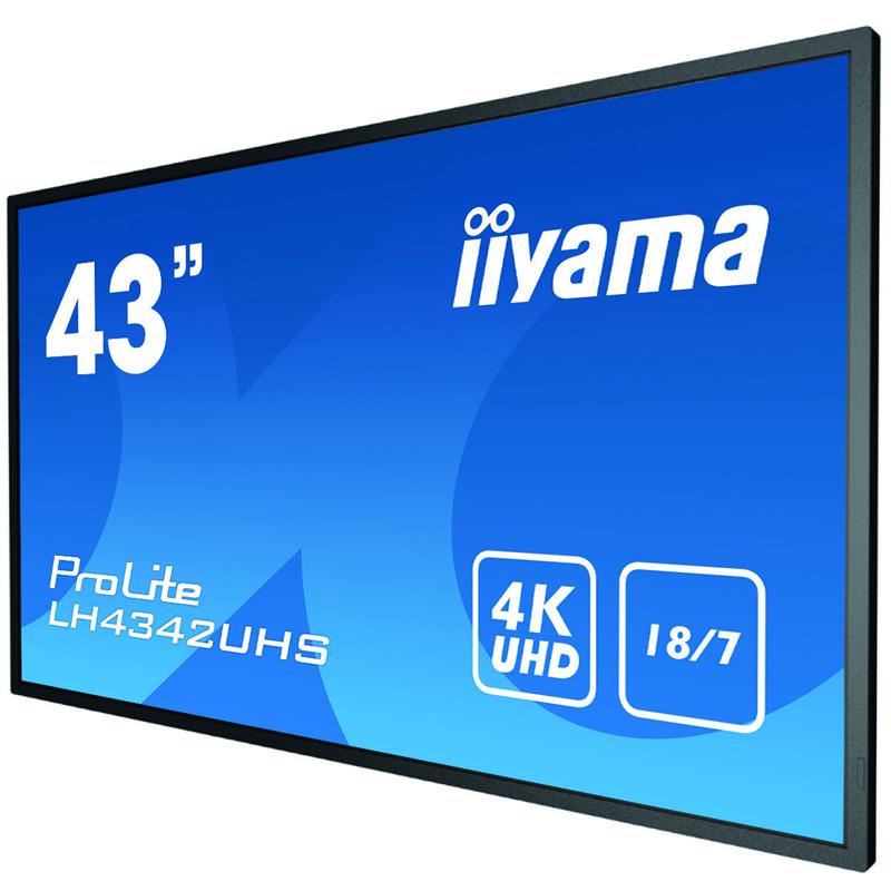 iiyama LH4342UHS-B3 beeldkrant Digitale signage flatscreen 108 cm (42.5"") IPS 4K Ultra HD Zwart Type processor Android 8.0