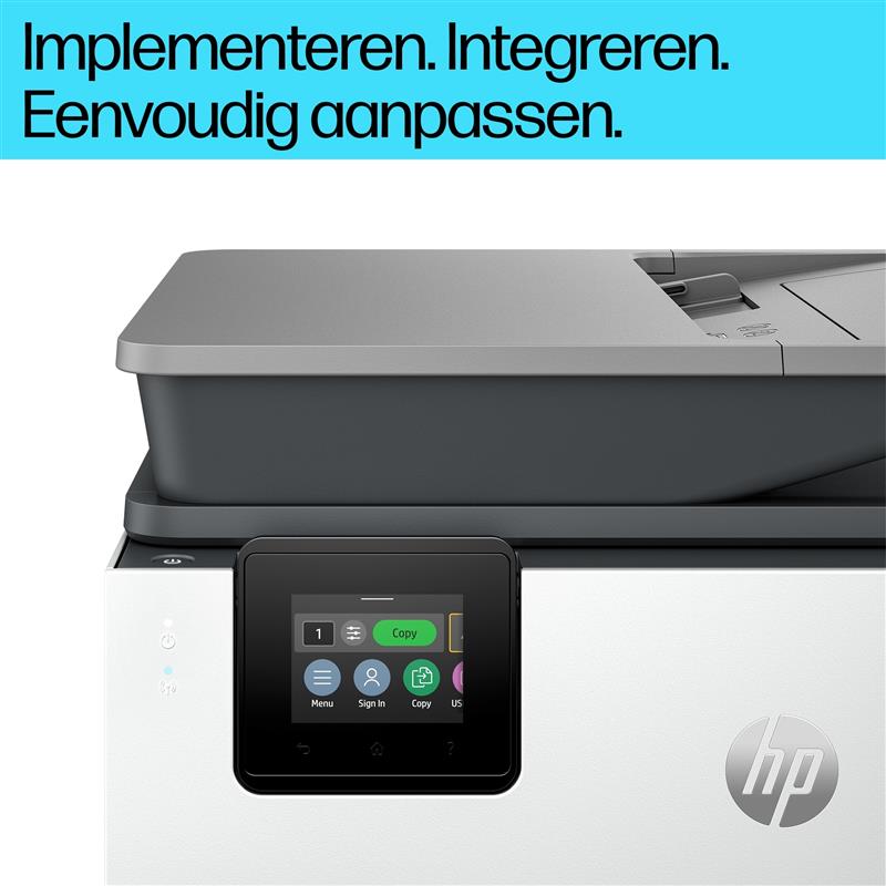 HP OfficeJet Pro 9120b All-in-One printer, Kleur, Printer voor Thuis en thuiskantoor, Printen, kopiëren, scannen, faxen, Draadloos; Dubbelzijdig print