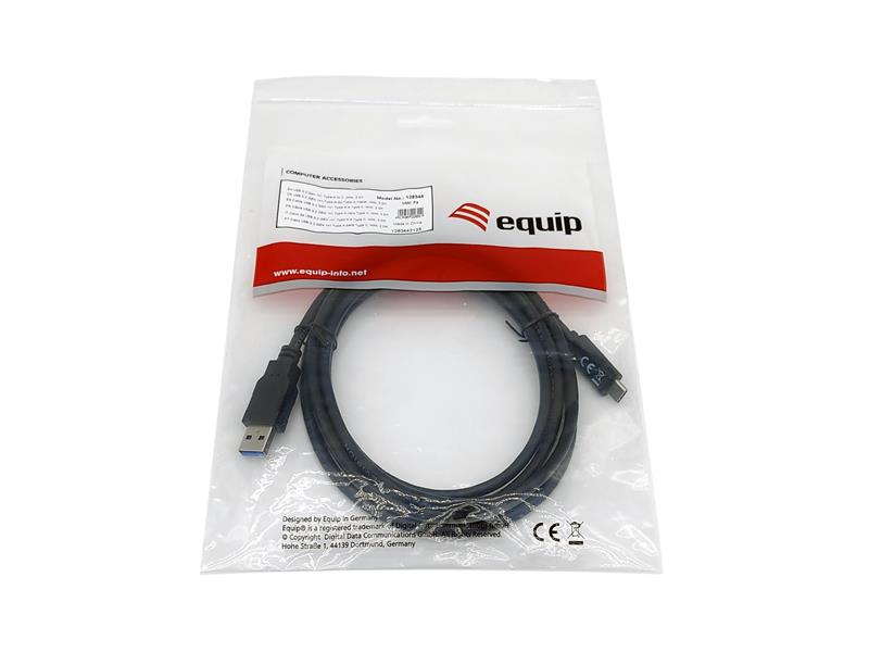 Equip 128344 USB-kabel 2 m USB 3.2 Gen 1 (3.1 Gen 1) USB A USB C Zwart