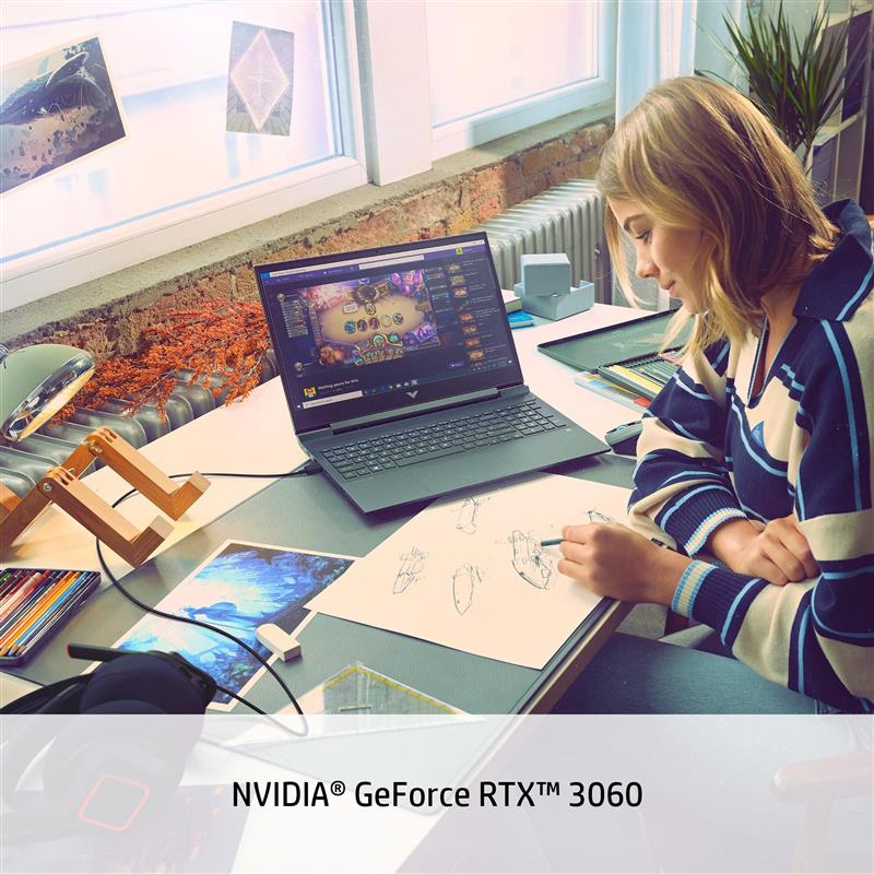 Victus by HP 16-d1495nd Intel® Core™ i7 i7-12700H Laptop 40,9 cm (16.1"") Full HD 16 GB DDR5-SDRAM 1 TB SSD NVIDIA GeForce RTX 3060 Wi-Fi 6E (802.11ax