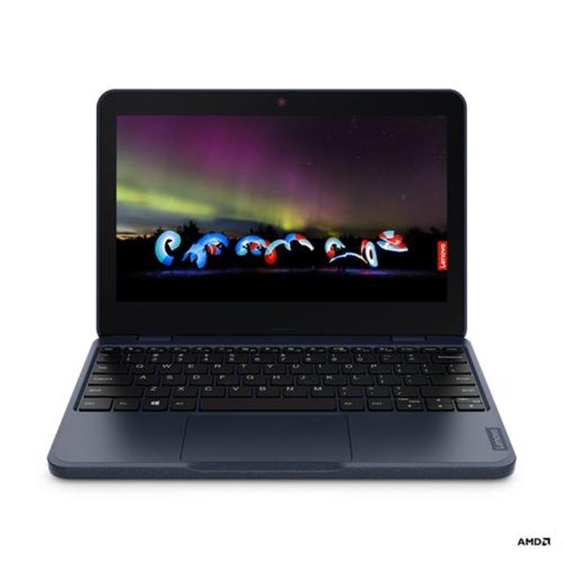 Lenovo 100w 3015e Notebook 29 5 cm 11 6 HD AMD 3000 4 GB DDR4-SDRAM 64 GB eMMC Wi-Fi 5 802 11ac Windows 11 Blauw
