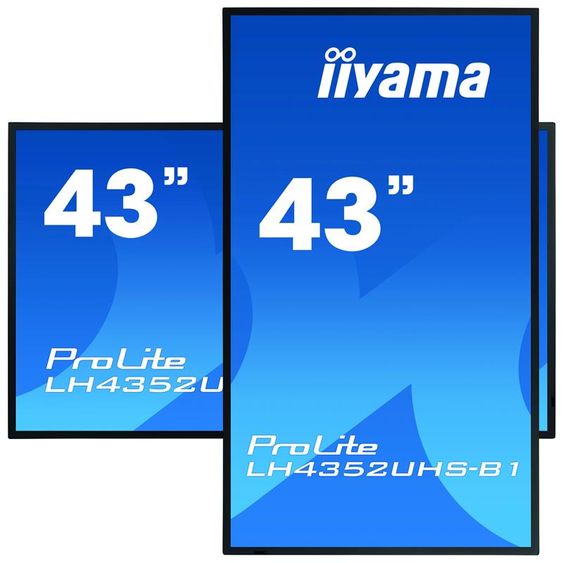 iiyama LH4352UHS-B1 beeldkrant Digitale signage flatscreen 108 cm (42.5"") IPS 4K Ultra HD Zwart Type processor Android 8.0