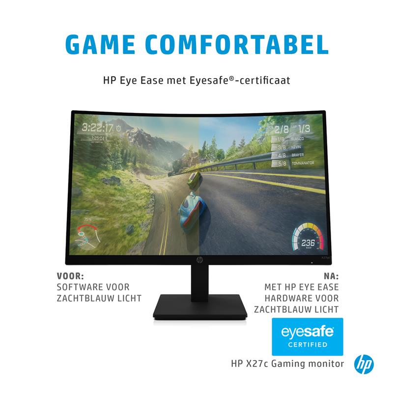 HP X27c 68,6 cm (27"") 1920 x 1080 Pixels Full HD Zwart