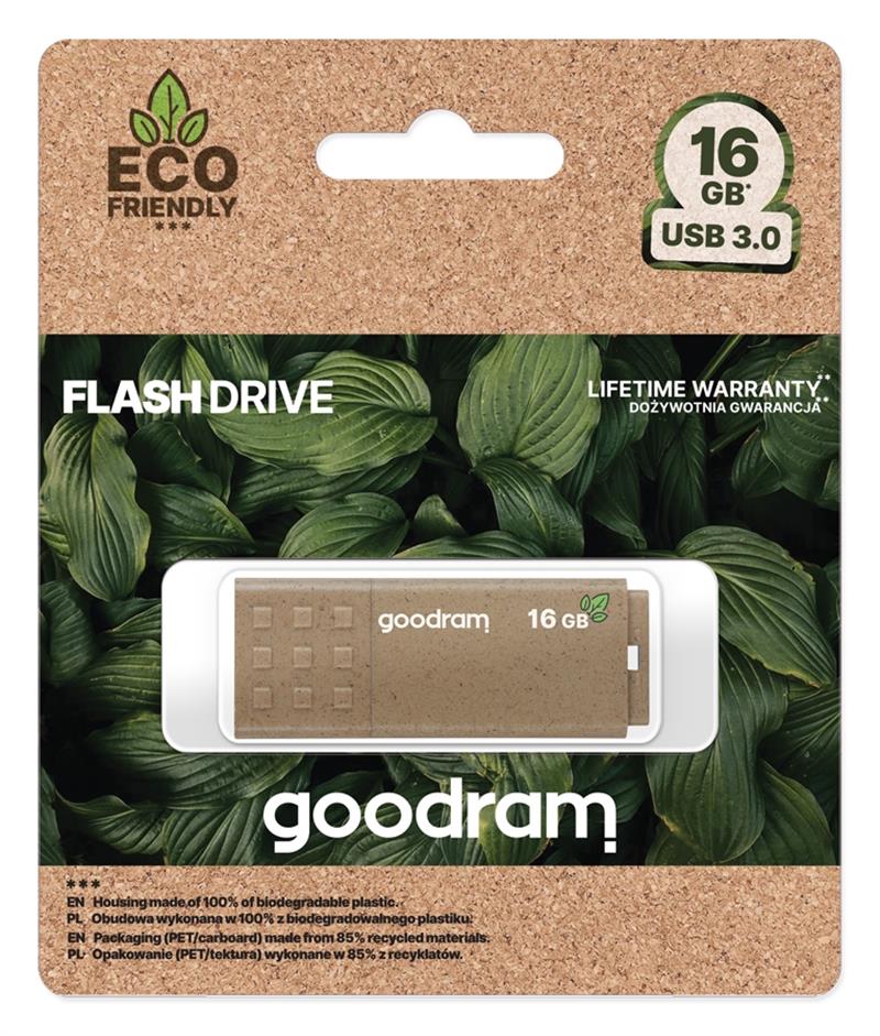 Goodram UME3 Eco Friendly USB flash drive 16 GB USB Type-A 3.2 Gen 1 (3.1 Gen 1) Hout