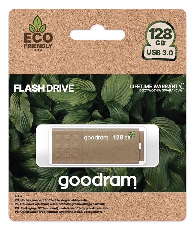 Goodram UME3 Eco Friendly USB flash drive 128 GB USB Type-A 3.2 Gen 1 (3.1 Gen 1) Hout