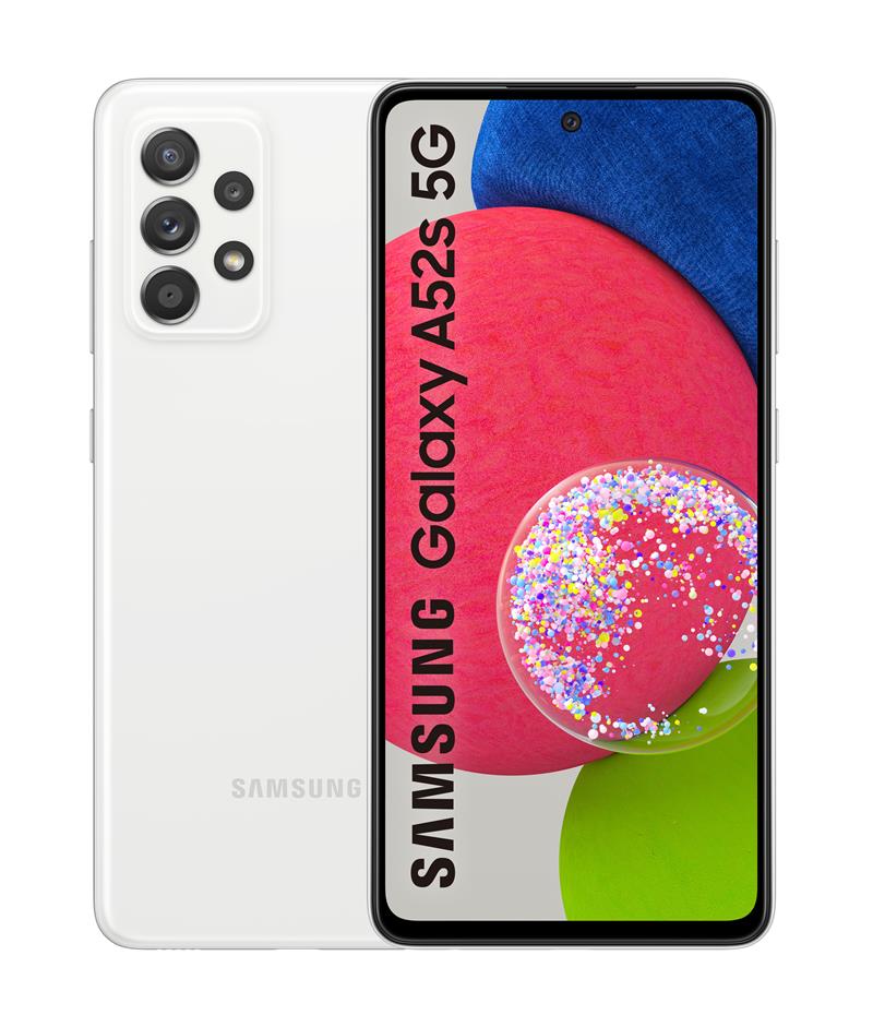 Samsung Galaxy A52s 5G SM-A528B 16,5 cm (6.5"") Hybride Dual SIM Android 11 USB Type-C 8 GB 256 GB 4500 mAh Wit