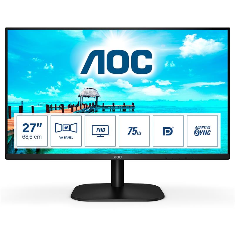 AOC B2 27B2QAM LED display 68,6 cm (27"") 1920 x 1080 Pixels Full HD Zwart