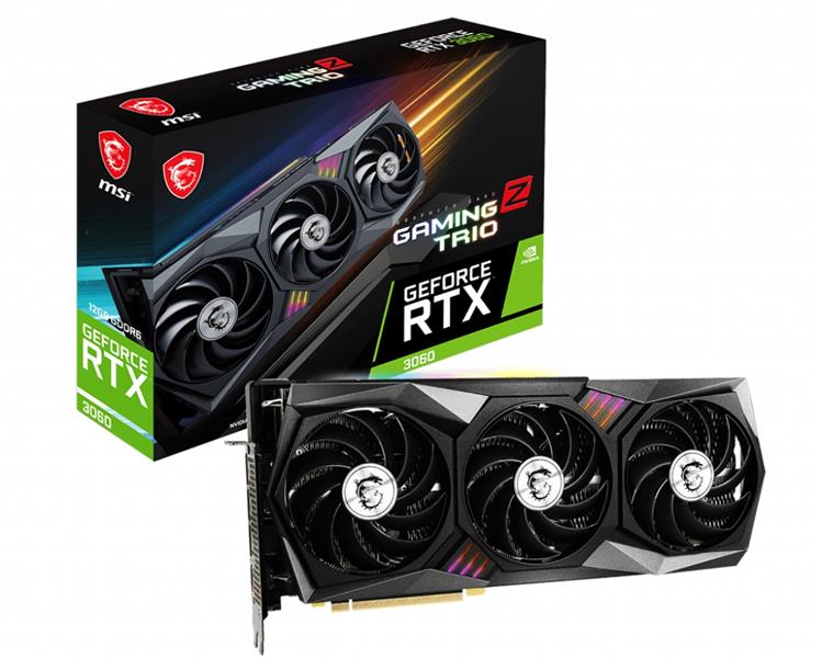 MSI RTX 3060 GAMING Z TRIO 12G videokaart NVIDIA GeForce RTX 3060 12 GB GDDR6