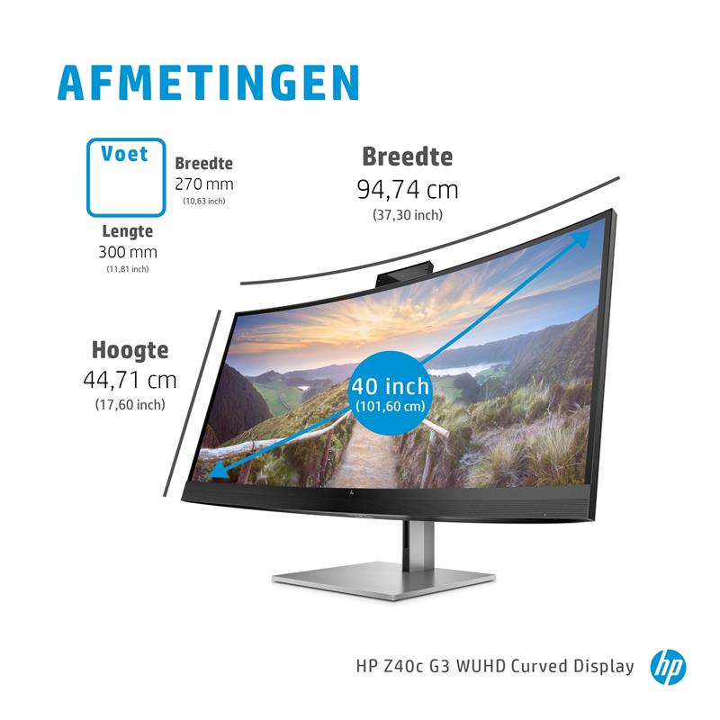 HP Z40c G3 UHD 40inch Curved Display
