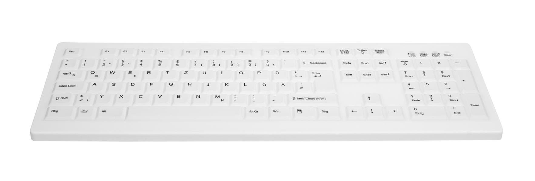 CHERRY AK-C8100F-UVS-W/BE toetsenbord USB AZERTY Belgisch Wit